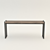 Sleek Metal Hourglass Console 3D model small image 2