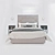Elegant Bedside Tables: T014 Wood & Brass 3D model small image 2