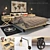 Loft Bedroom Set: Furniture & Decor 3D model small image 1