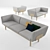 Modern French Egon Sofa 3D model small image 2