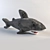 Shark Plush Toy 3D model small image 1
