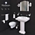 Herbeau Monarch Ar Deco Bathroom Set 3D model small image 1