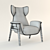 Luxurious Fendi Casa Cerva Chair 3D model small image 3