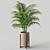 Tropical Palm: Green Elegance in Pot 3D model small image 1