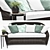 Torrey Wicker Roll-Arm Sofa: All-Weather Elegance 3D model small image 1