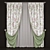 Elegant Curtain Set - 220x260 cm 3D model small image 1