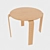 Scandi Table & Stool Set 3D model small image 2