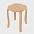 Scandi Table & Stool Set 3D model small image 3