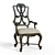 Rustic Charm Wood Armchair 3D model small image 1