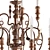 Vintage Copper Quorum Salento Chandelier 3D model small image 2