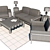 Contemporary AICO Furniture Set 3D model small image 3