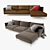 Elegant Moroso Gentry Corner Sofa 3D model small image 1