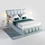 Luxurious Felis Tiffany Bed - High Quality & Adjustable 3D model small image 1