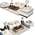 Luxury White Furniture Set 3D model small image 2