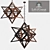 Vintage Iron Star Ceiling Light 3D model small image 1