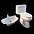 Kohler Bath Set: Sink, Faucet, Toilet 3D model small image 2