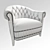 Deconstructed Chambery Accent Chair 3D model small image 2