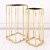 Elegant Golden Side Tables: Concentric, Florian, Vicenza, Senato 3D model small image 3