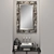 Wall-Mounted Washbasin with Mirror 3D model small image 1