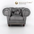 Luxury Nu Chesterfield Armchair: Exquisite Design, Supreme Comfort 3D model small image 1