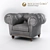 Luxury Nu Chesterfield Armchair: Exquisite Design, Supreme Comfort 3D model small image 2