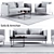 Premium Sofa Set: Sofa, Armchair, Carpet, Table 3D model small image 1