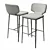 Sleek Wrap H75 Stool: Italian Design Excellence 3D model small image 3