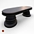 Sleek Sphere Bench 3D model small image 1