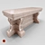 Marble Bench - Elegant and Functional 3D model small image 1