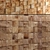 Wooden Mosaic Panel Set 3D model small image 2