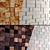 Wooden Mosaic Panel Set 3D model small image 3