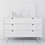 
Walnut-White 3-Drawer Dresser by Habitables 3D model small image 3