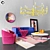 Pink Paradise Living Room Set 3D model small image 2