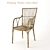 Brittney Wicker Armchair: Natural Rattan Elegance 3D model small image 1