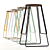 Sleek Smed Stool: Brass, Black, Mint, White 3D model small image 3