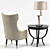 Gina Wing Chair, Thad Table Lamp, Scheffield End Table 3D model small image 2