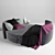 Innovative Sofa Bed Solution 3D model small image 1