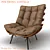 Modern Ribbed Armchair 3D model small image 1
