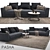 Jesse Pasha Sofa: Sleek and Stylish 2-Seater 3D model small image 1