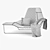 Zanotta Lama Lounge Chair: Stylish Comfort 3D model small image 3