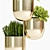 Metal Hanging Planter Set 3D model small image 2