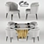 Anita Velvet Dining Chair: Mid-Century Elegance 3D model small image 1