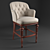 Boswell Swivel Bar Stool: Elegant Seating Solution | Frontgate 3D model small image 1