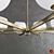 Elegant Brass Globe Chandelier 3D model small image 2