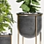 Greenery Delight Planter Set 3D model small image 2