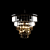 Amber American Style Chandelier Pendant 3D model small image 1
