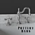 Modern Rustic Sink Console with Cross-Handle Faucet 3D model small image 2