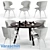 Modern Varaschin KLOE Chair and LINK Table 3D model small image 1