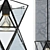 PolyPyramid Glass Pendant Chandelier 3D model small image 2