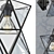 Transparent PolyPyramid Glass Sconce 3D model small image 2